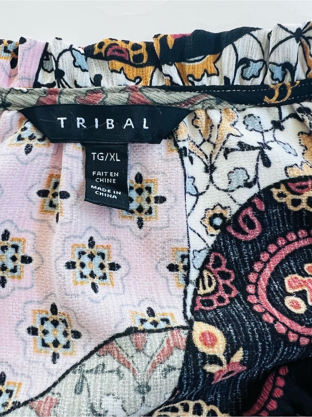 Tribal boho chic baked clay beautiful print mix size XL - Picture 7 of 10